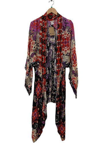 Free People Purple & Red Size O/S Almost New