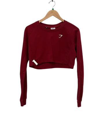Gymshark Wine Size S Cropped Crewneck Almost New