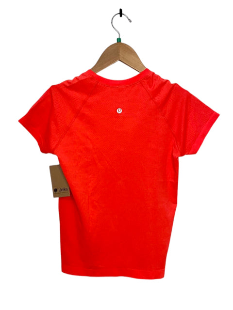 Lululemon Bright Orange Size 6 Short Sleeve Almost New