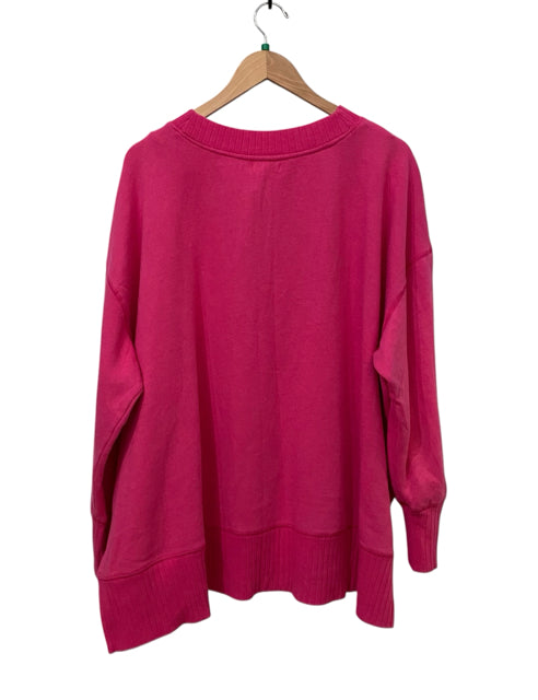 maurices Hot Pink Size 3X Crewneck Almost New