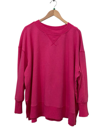 maurices Hot Pink Size 3X Crewneck Almost New