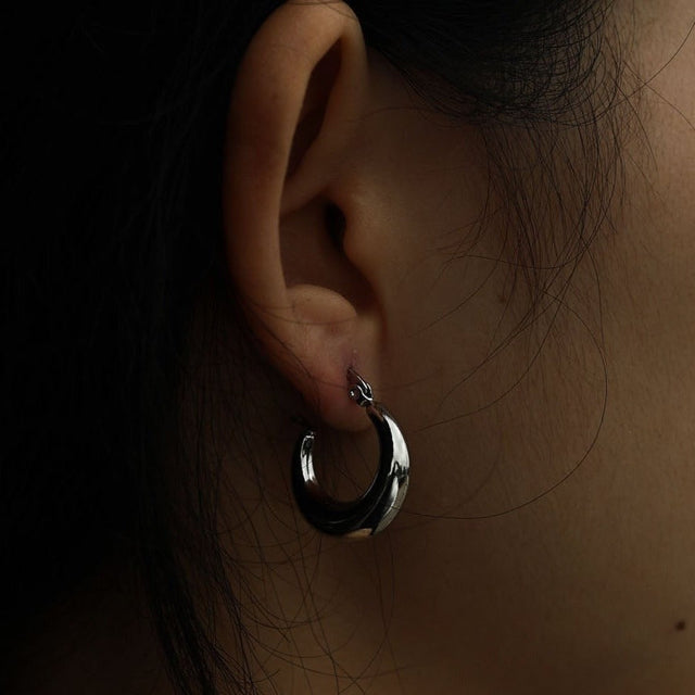 Amber Hoop Earrings