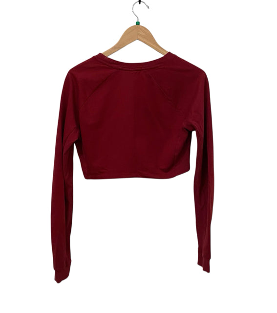 Gymshark Wine Size S Cropped Crewneck Almost New