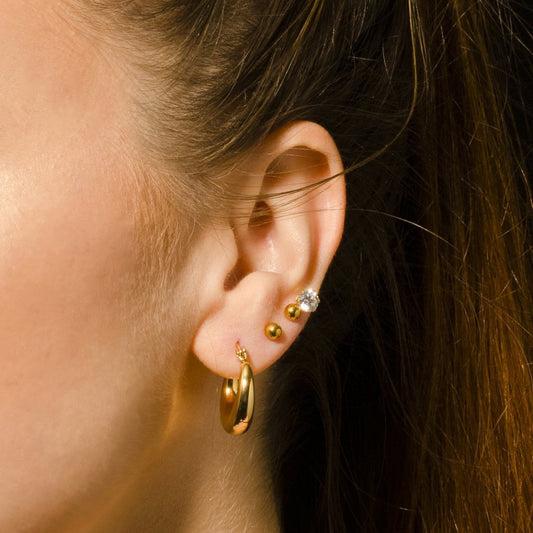 Amber Hoop Earrings