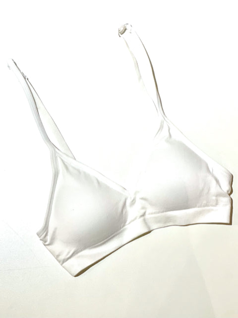 White One Size Solid Bra tanks