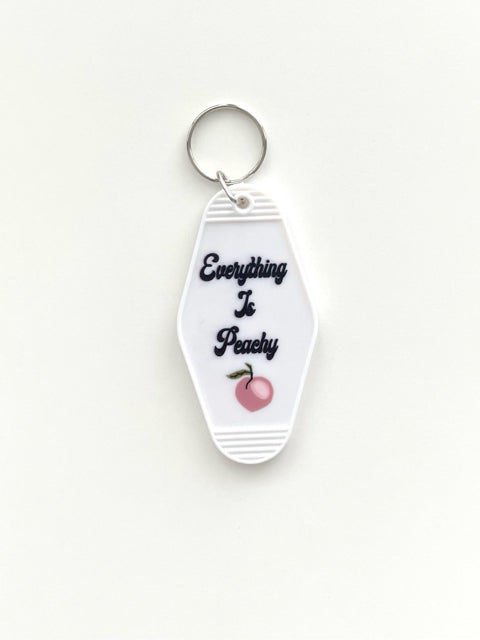Everything is Peachy Keychain