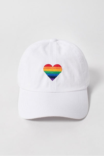 Rainbow Heart Baseball Cap